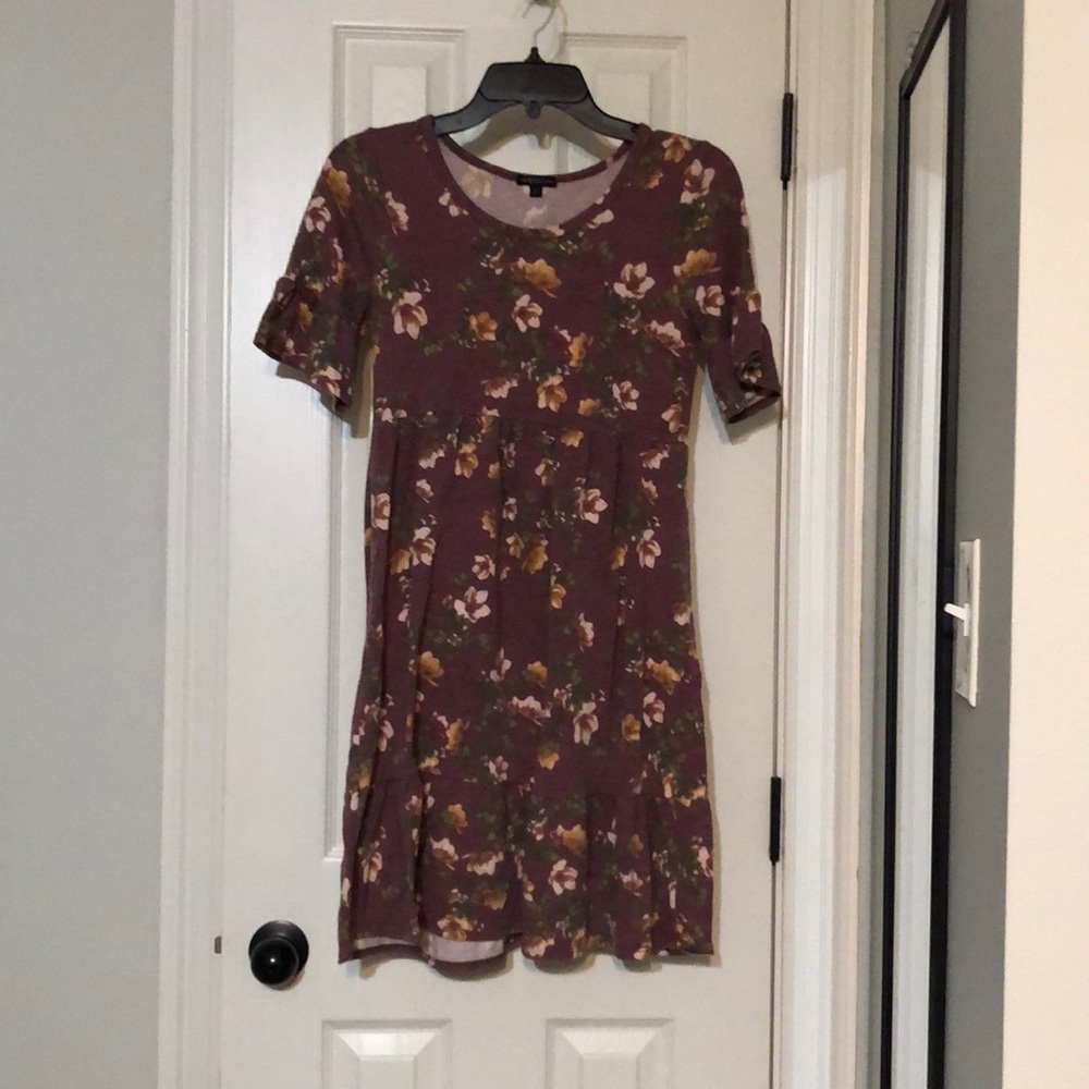 mm mm mm purple floral dress size small